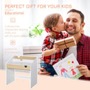 Scrivania con Libreria per Bambini 70x50x75 cm in Legno Bianca