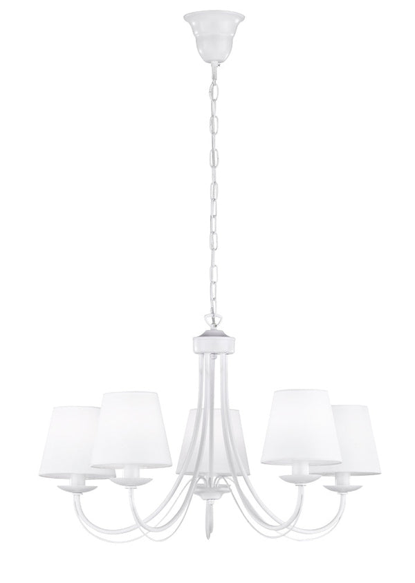 sconto Lampadario da Interno  E14 in Metallo Bianco Opaco