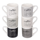 Set 6 tazzine Caffè Ø5,5x5,5 cm in new bone China  VdE Tivoli 1996 Classic