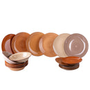 Servizio Piatti 18 Pezzi in Gres VdE Tivoli 1996 Baita Chocolate