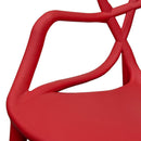 Set 4 Sedie 55x54x82 cm in Polipropilene Sveva Rosse