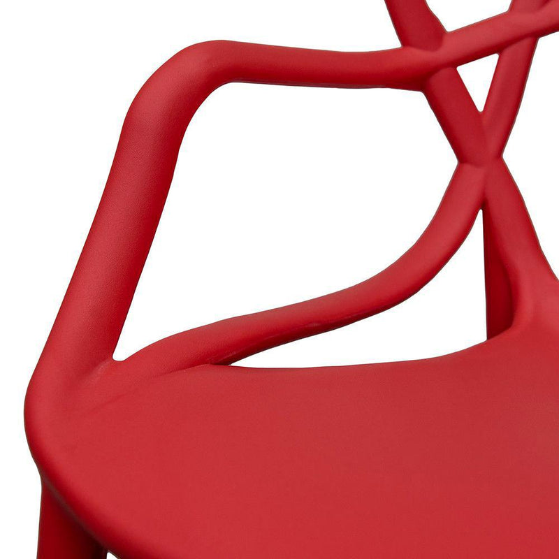 Set 4 Sedie 55x54x82 cm in Polipropilene Sveva Rosse