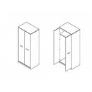 Armadio Nepo 80x54xx196,5 cm 2 ante rovere sonoma bianco