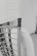 Poltrona con Cuscini da Giardino 100x90x152 cm in Acciaio Eldon Grigio Chiaro