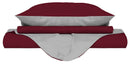 Copripiumino con Sacco e Federe Doubleface Bordeaux\/Grigio Chiaro Varie Misure