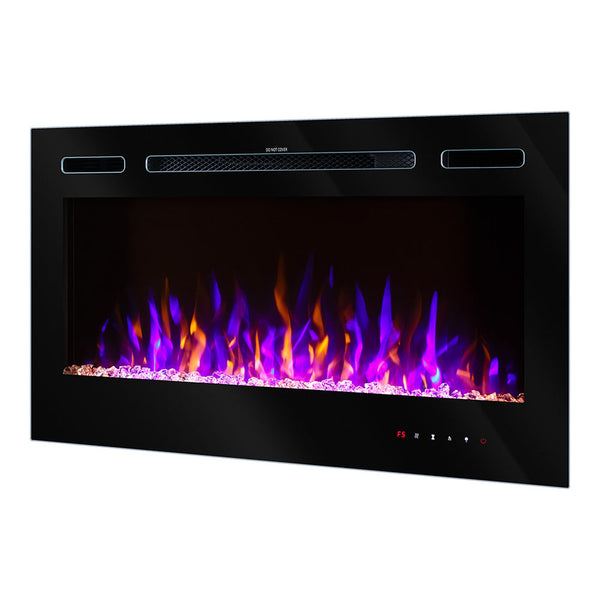 Camino Elettrico da Incasso 54,4x91,5x14 cm Effetto Fiamma 1500W Adeli sconto