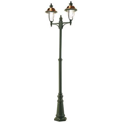 Lampada Palo per Giardino Alto Due Luci Color Grigio e Rame da Esterno Linea Rustica Sovil online