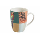 Set 6 Tazzine da Caffè Ø6x7 cm in Bone China VdE Tivoli 1996 Parrot Groove