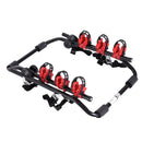 Portabici per Auto Posteriore 3 Biciclette 40 kg in Acciaio e Alluminio Nero 68x52x60 cm 