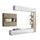 Parete Attrezzata Mobili Soggiorno Mobile TV Libreria 2 Pensili TFT Akira 1 Bianco e Rovere