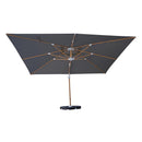 Ombrellone da Giardino Decentrato 3x4m Roma Wood nero