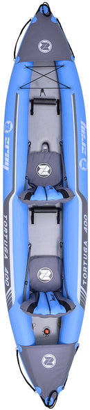 Kayak Gonfiabile Biposto 386x86 cm con Pagaie Zaino e Accessori ZRAY Tortuga Blu