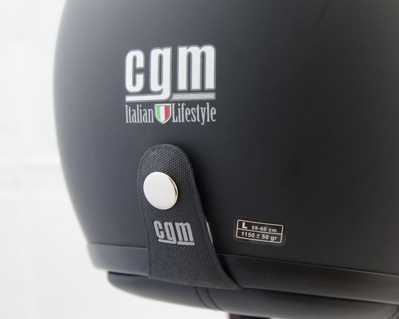 Casco Jet per Scooter Occhiale Interno CGM Vintage 133A Nero Opaco