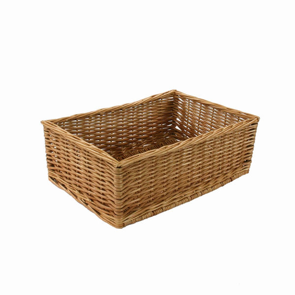 Cesta espositore in vimini dritta rettangolare cm 50x35xh17 sconto