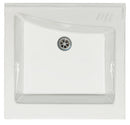 Mobile Lavatoio 63x60x87 cm 2 Ante Asse in Legno Montegrappa Acqua Marella Bianco Lucido