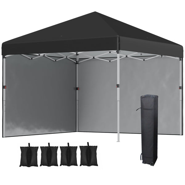 Gazebo da Giardino Pieghevole 297x297x274 cm in Acciaio e tessuto Oxford Nero online