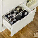 Mobile Dispensa 2 Cassetti e Ripiani 73x35x110 cm in MDF Bianco