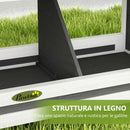 Nido per Galline 2 Aree con Base Rialzata e Tetto 66x37x34 cm in Legno e Bitume   