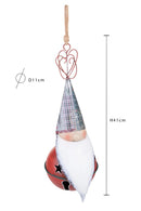 Set 2 Palle di Natale da Appendere Ø 11 cm in Metallo Rosso e Verde