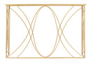 Console Exy 120x40x80 cm in Ferro e Specchio Oro e Argento