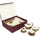 Set Tazze The 9 Pezzi con Teiera e Lattiera in Porcellana Decoro in Bambù Noce