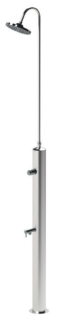 Doccia da Giardino con Rubinetto Chiusura Manuale Doccia e Lavapiedi Minijet-R Inox Anodizzato