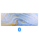 Quadro stampa bluetooth azzurro cm 150x50x4