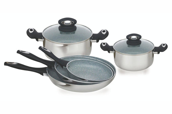sconto Batteria di Pentole 7 Pezzi in Alluminio Antiaderente Soriani Bonn