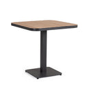Tavolo da Esterno 75x75x75h cm in Alluminio e Acciaio E-Coating Zelmar Antracite  