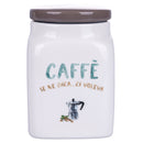 Barattolo Caffe 9,5x9,5x14,5 cm in New Bone China VdE Tivoli 1996 Le Travisate Bianco