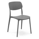 Set 4 Sedie 46x79x54 cm in Polipropilene Elodie Antracite 