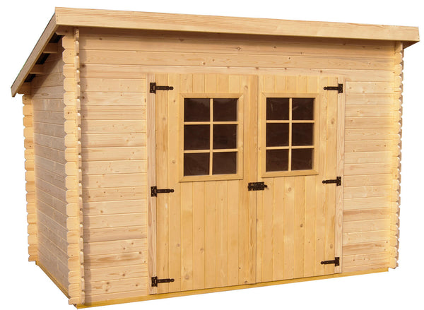 Casetta Box da Giardino 3x1,85 m Senza Pavimento in Legno Picea Massello 20mm Charente prezzo