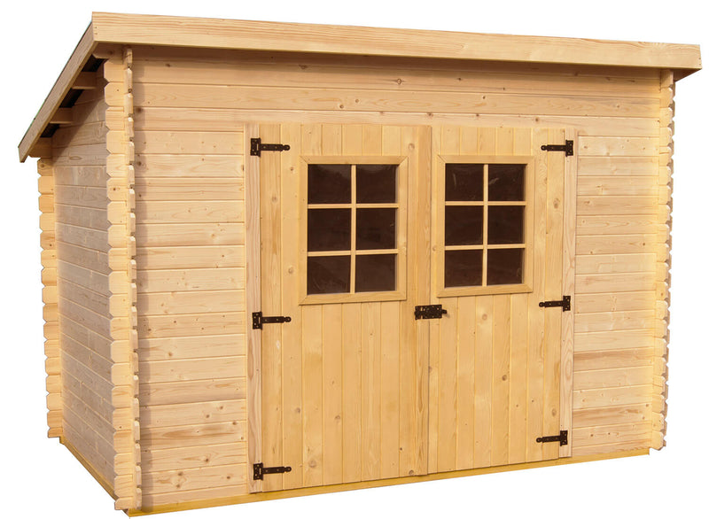 Casetta Box da Giardino 3x1,85 m Senza Pavimento in Legno Picea Massello 20mm Charente