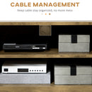 Mobile TV 150x39x50,8 cm Max 55” in Legno e Acciaio Legno e Oro