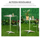 Tavolo da Bar in Acciaio Inox 60x60 cm  Break