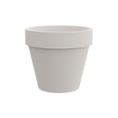 Vaso Rotondo Design Classico Indoor e Outdoor Tera Standard One Chalk Ø80 cm in Plastica Bianco Gesso 