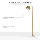 Lampada da Terra 38x26x165 cm E27 Paralume Regolabile Oro