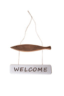 Set 2 Pesci da Appendere Welcome 40 H 30 cm 