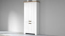 Scarpiera 4 Ante 84x42x200 cm Figo 4A Bianco Opaco/Rovere Wotan  