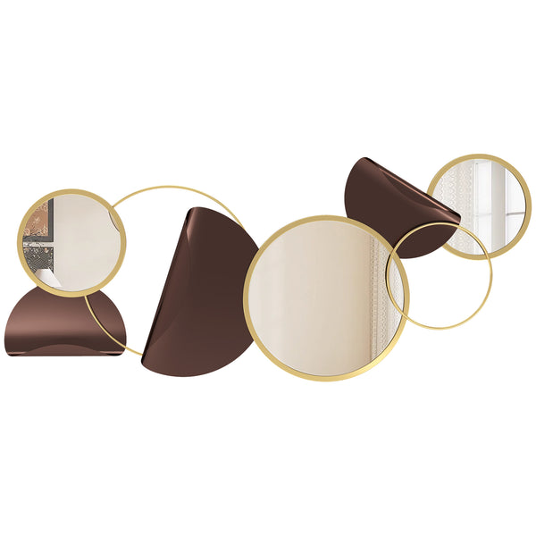 sconto Decorazione Murale 3D con Specchi 101x41.5 cm in Metallo Oro
