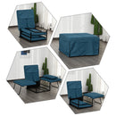 Pouf Letto Brandina con Materasso Pieghevole 69x180x41 cm  Blu