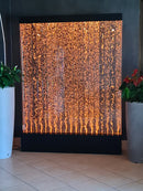 Muro d’Acqua con Bolle Verticali 150x200 cm in Plexiglas con LED Perlage Corallo Grande
