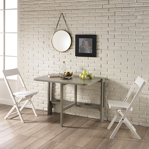 prezzo Tavolo Pieghevole Portasedie Salvaspazio + 2 Sedie Pieghevoli in Legno