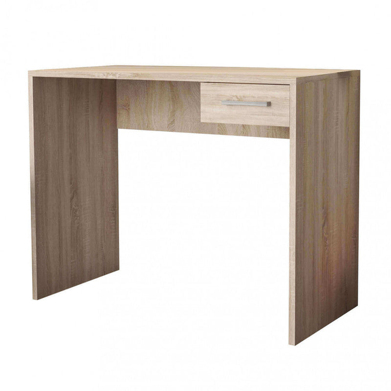 Scrivania Porta Pc Tom Quercia Chiaro 90x45x74 h cm in Truciolare bilaminato Marrone