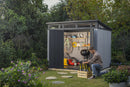 Casetta da Giardino Porta Attrezzi 277x218x226 cmin Duotech Keter Artisan 9x7 Grigia