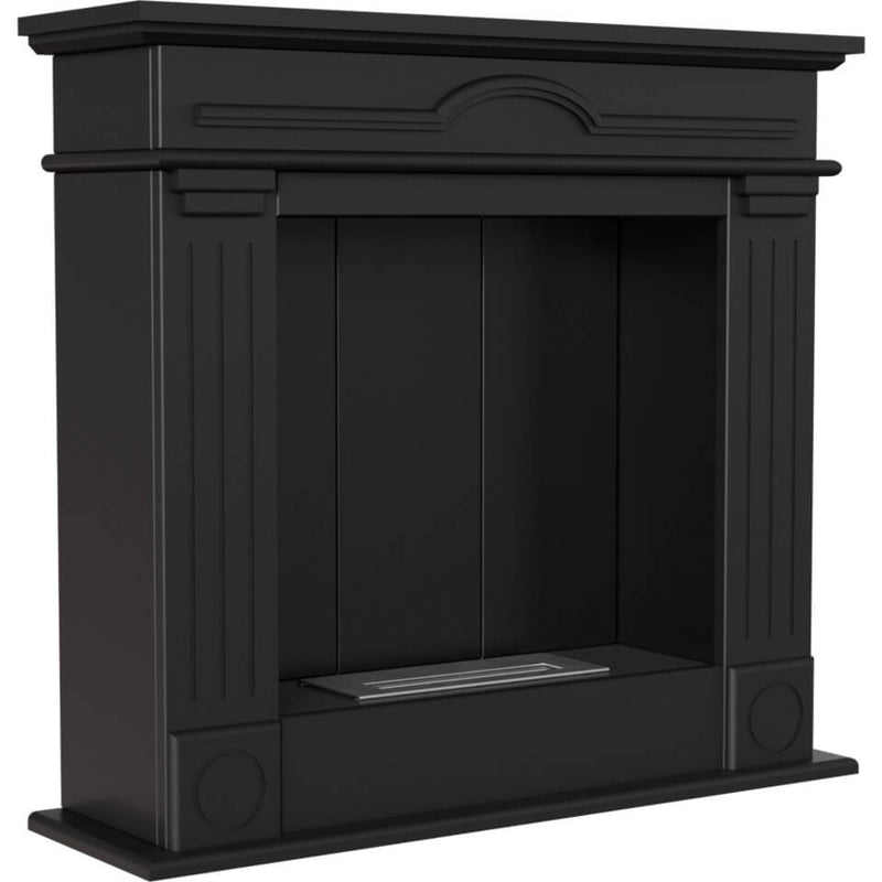 Camino a Bioetanolo da Pavimento 95x28x87 cm Flig San Jose Light Nero