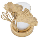 Portacandele Leaf 17x10,2x18,2 cm in Ferro Oro