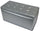 Baule Cassapanca Pouf Contenitore in Similpelle Silvia Argento