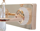 Lampada da Muro Glam Ring Doppia 32x18x27 cm in Ferro e Plastica Oro
