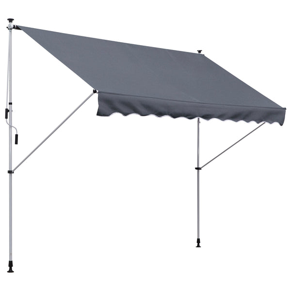 Tenda da Sole a Muro 300x150 cm in Metallo e Poliestere Grigio prezzo